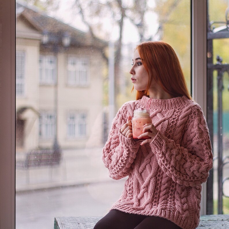 pink cozy pullover