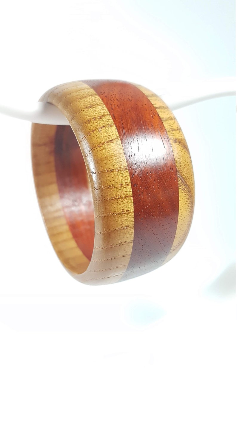 Wide Wood bangle jewelry bangle wooden jewelry gift for her bracelet Exotic wooden bracelet wood jewelry Segmented wood bracelet
