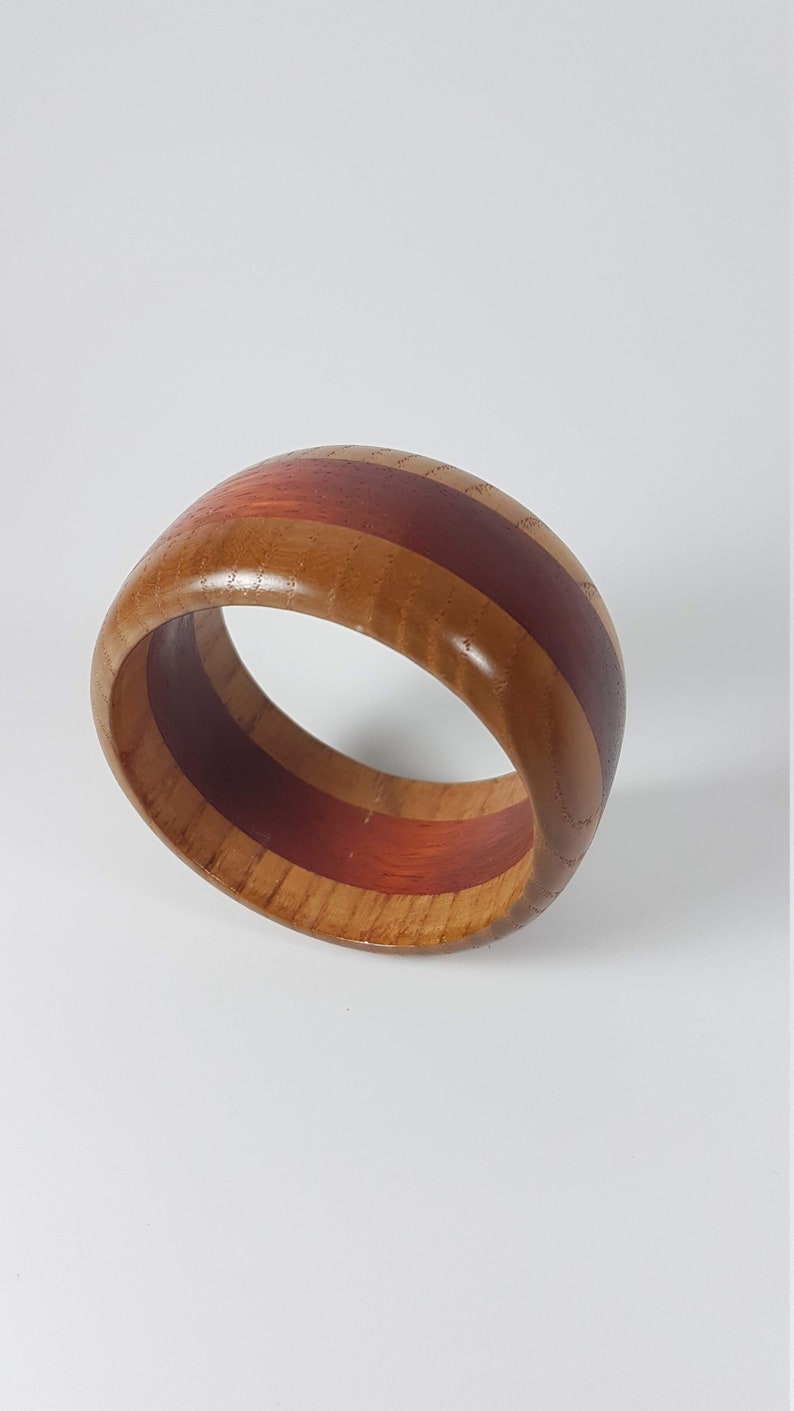 Wide Wood bangle jewelry bangle wooden jewelry gift for her bracelet Exotic wooden bracelet wood jewelry Segmented wood bracelet