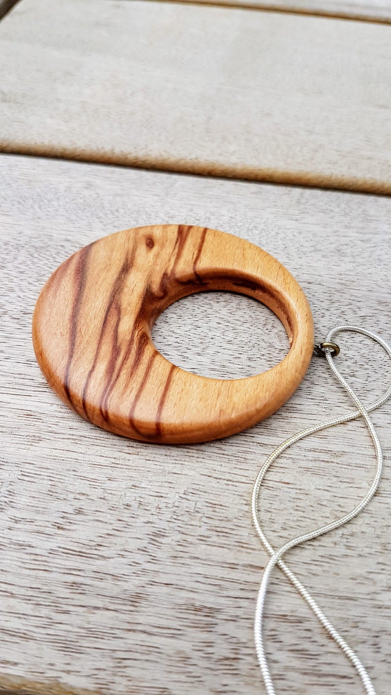 Wood Pendant, Exotic Wood Pendant, Pendant Necklace, Wood Necklace