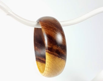 Sissoo Wood Bangle Bracelet: Exotic Israeli Wood Jewelry