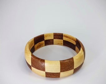 Geometric Wood bangle, wooden bracelet bangle, exotic wood bracelet, wood bangle, gift for her, wood jewelry, segmented wood bangle