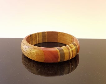 Wood bangle, wooden bracelet, wood bracelet, gift for her, wood jewelry, bracelet, jewelry,  segmented bangle, bracelets, bangles