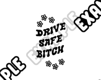 Drive Safe Bitch SVG, Retro Motel Keychain Template, cutting file design