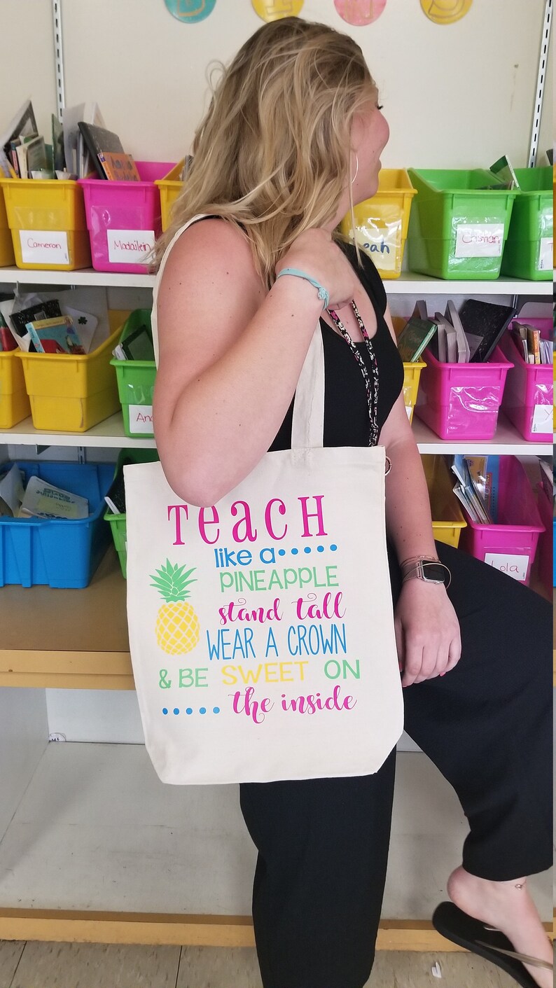 Teach Like A Pineapple Teacher Tote