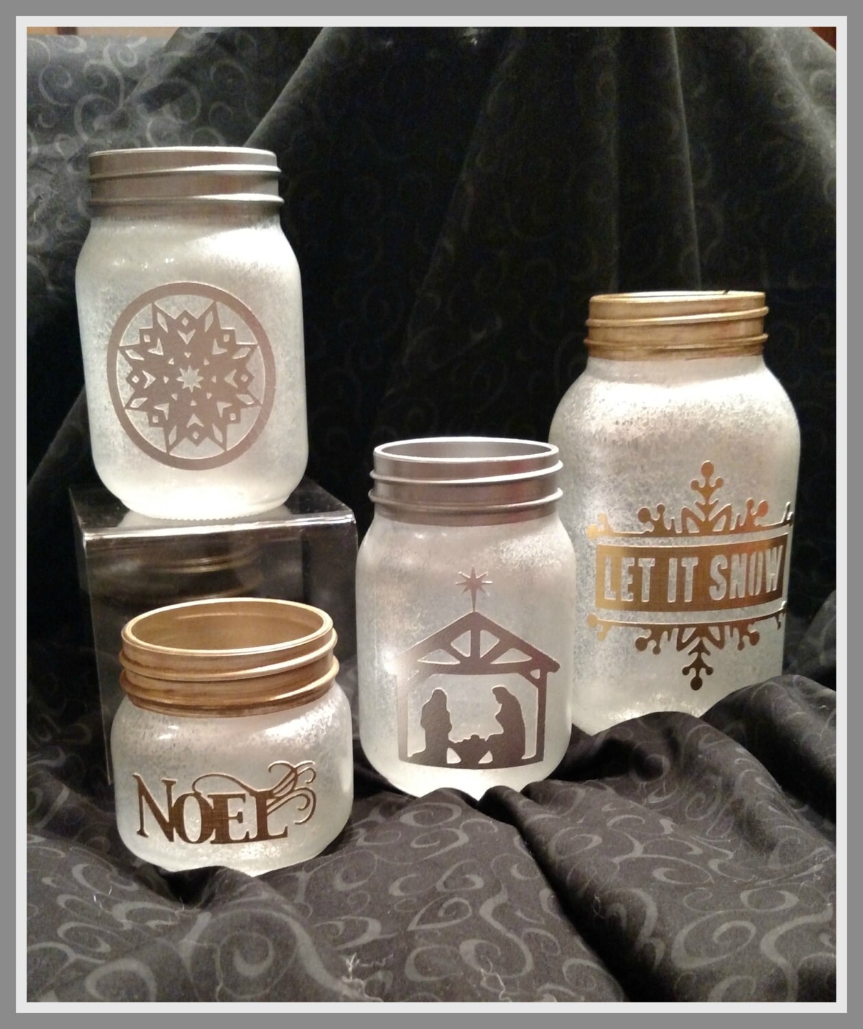 Christmas Mason Jar Luminaries Etsy