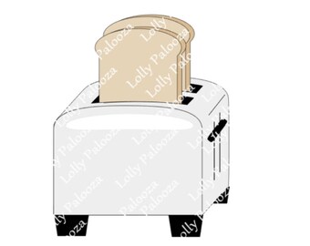 Vintage Toaster DIGITAL File.  Instant Download, PNG & SVG Files.  No Physical Shipping