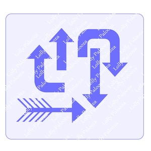 Arrow Set.  Five Arrows  Instant Download:  PNG, SVG Files.  No Physical Items Shipped