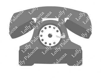 Vintage Phone & Phone Shaker DIGITAL File.  Instant Download.  SVG File.  No Physical Items Shipped.