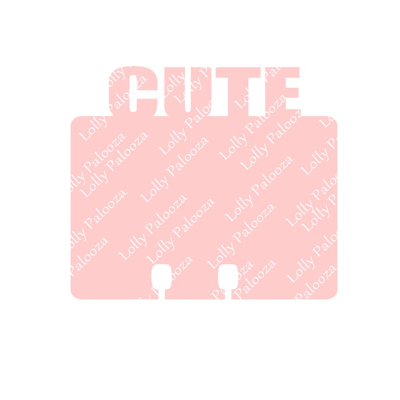 Puede incluir: Un fondo rosa con la palabra "CUTE" en letras blancas. El fondo est&aacute; cubierto con un patr&oacute;n repetido de las palabras "Lolly Palooza" en blanco.