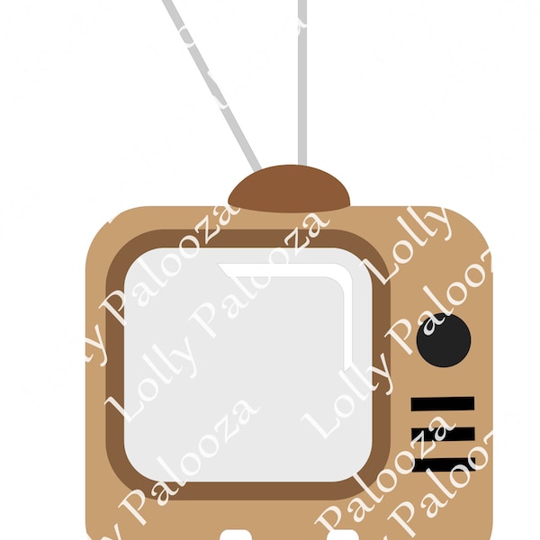 Retro Television Dex /Shaker DIGITAL File.  Instant Download.  PNG, SVG Files.  No Physical Items Shipped.