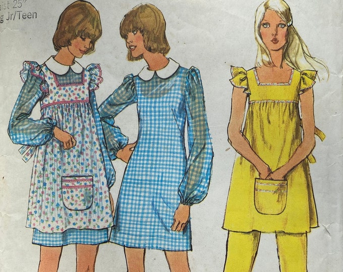 Junior Teen smock, mini-dress and pants Simplicity sewing pattern