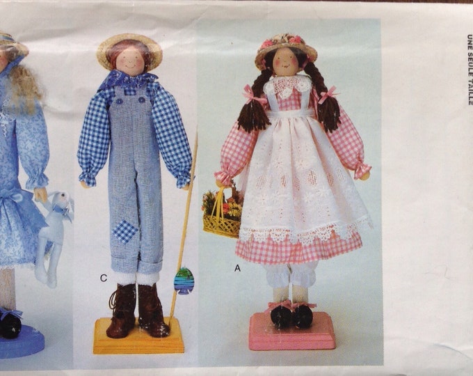 18 inch dowel dolls and clothes Butterick pattern