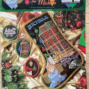 Christmas Stocking and Ornaments cross stitch pattern