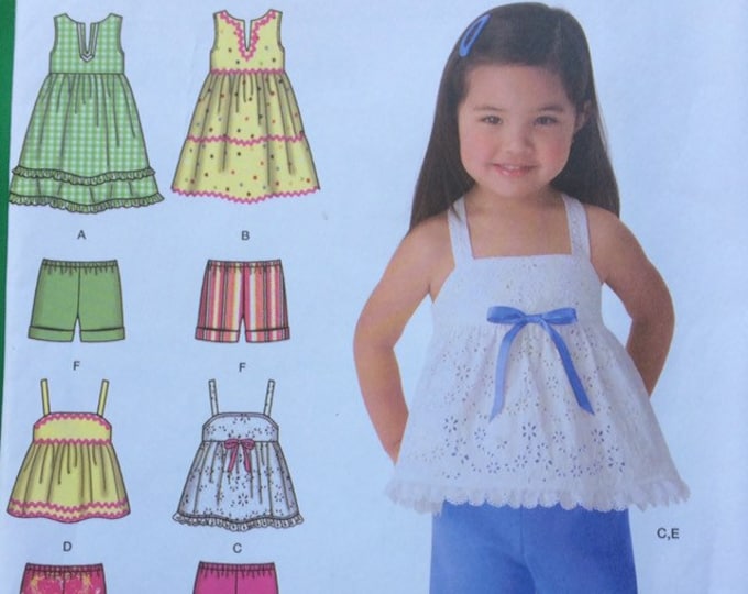 Toddler girl's summer wardrobe Simplicity sewing pattern