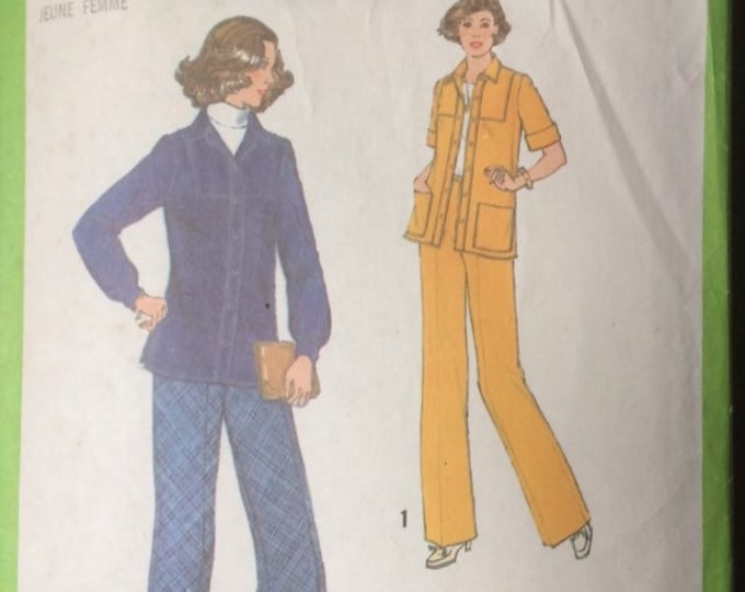 Ladies shirt jacket and pants sewing pattern