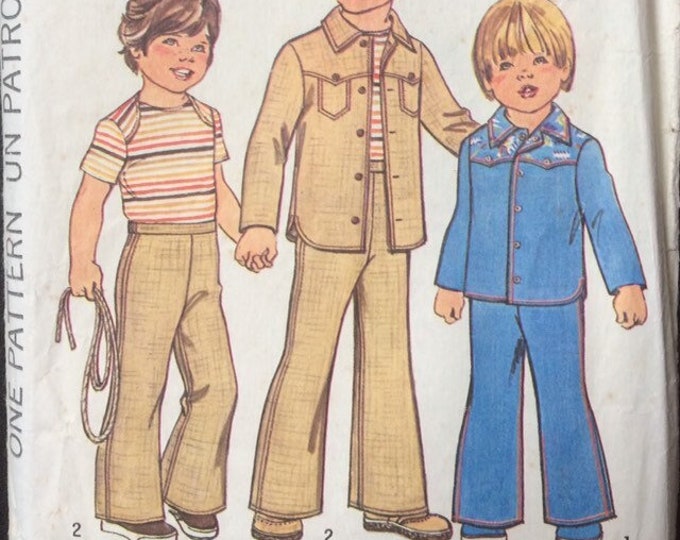 Boy's jacket, pants, top sewing pattern