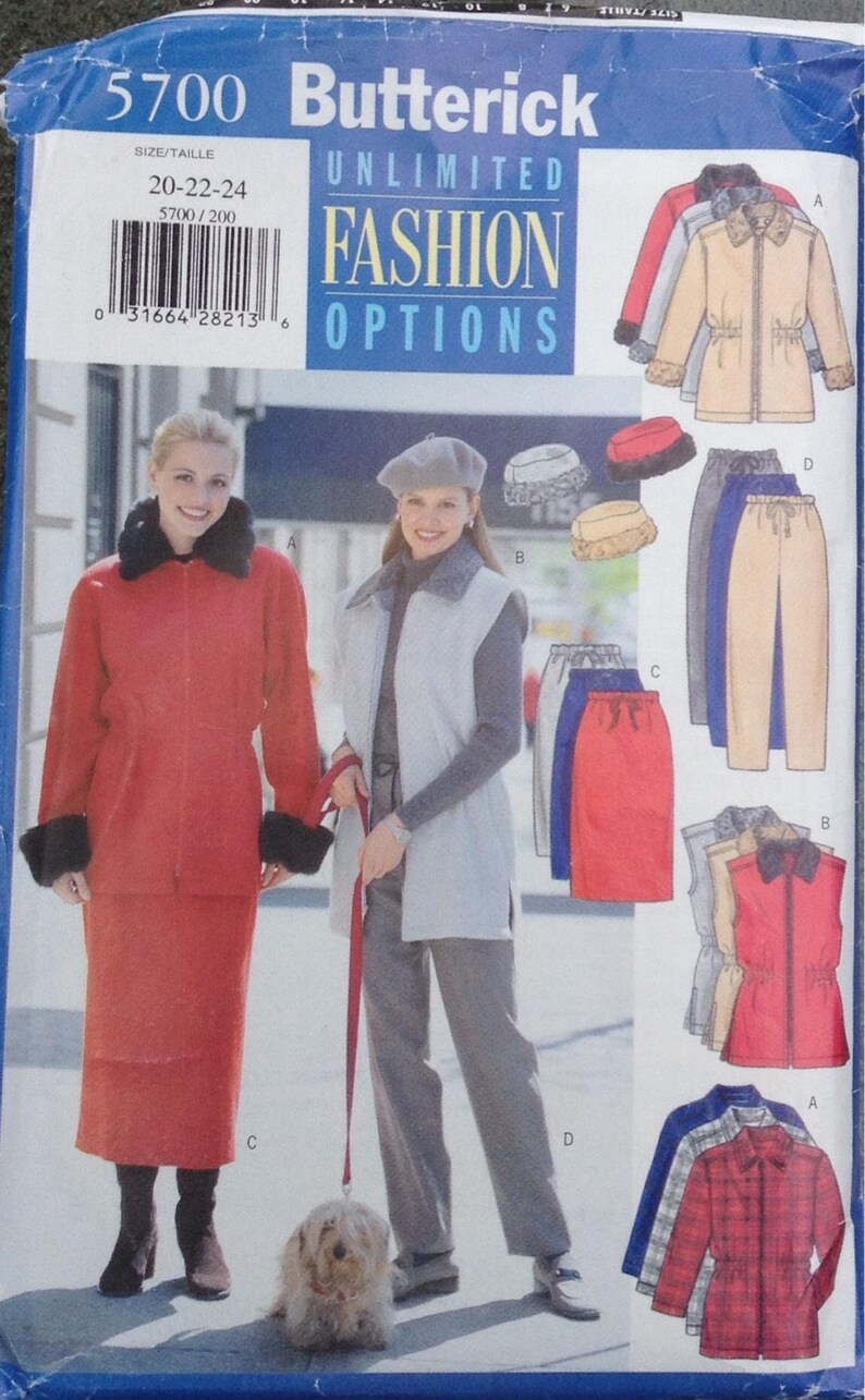 Fall and Winter Wardrobe Butterick Sewing Pattern Etsy Canada