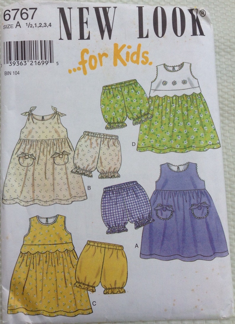 Littlest girls dresses New Look sewing pattern