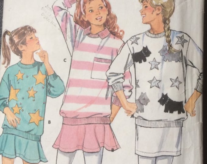 Girl's top and skirt Butterick sewing pattern