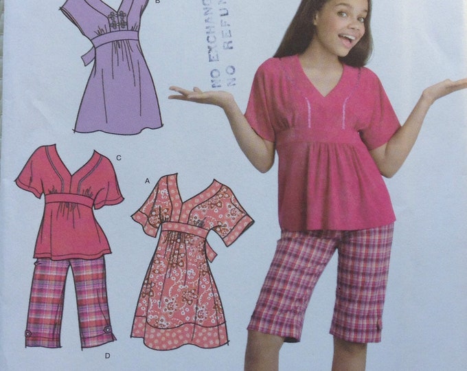 Girls and teens dress, shorts, top Simplicity sewing pattern