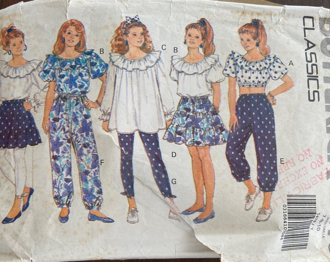 Girl's frilly separates Butterick sewing pattern