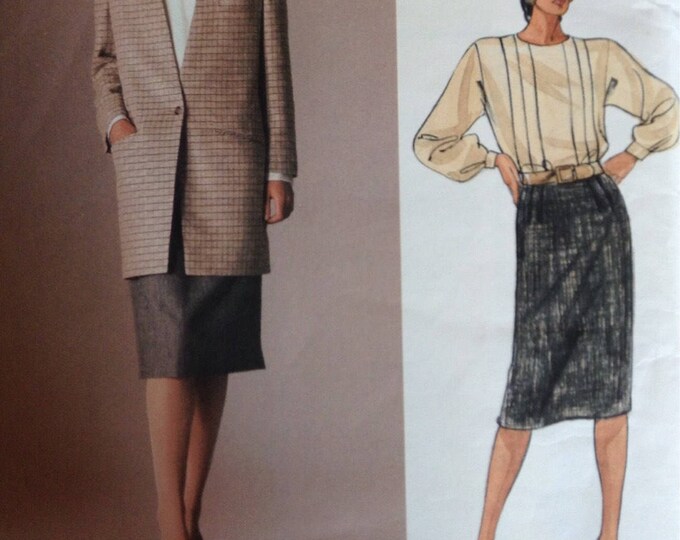 Anne Klein American Designer jacket, blouse and skirt Vogue sewing pattrrn