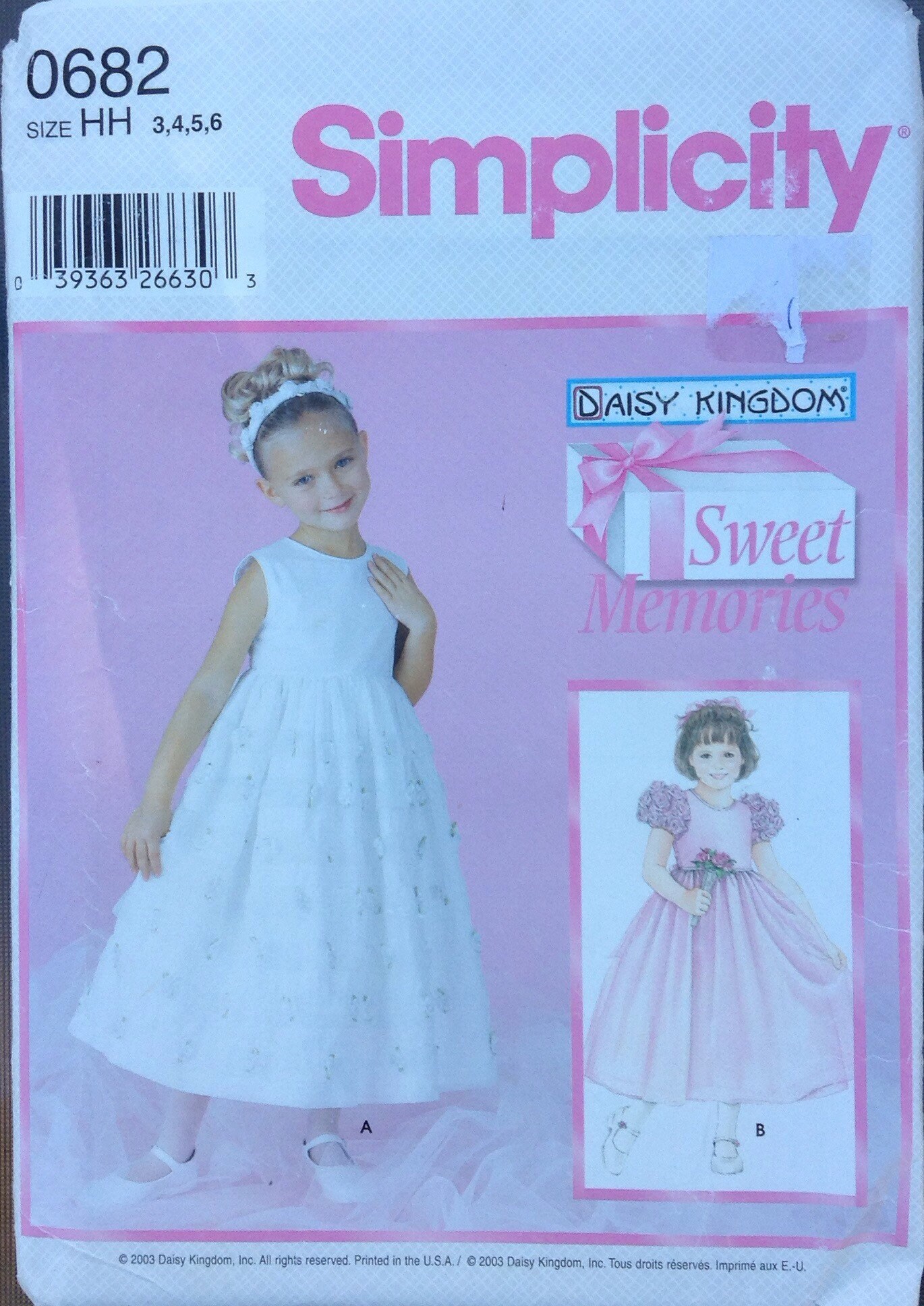 Girls fancy Daisy Kingdom dress Simplicity pattern