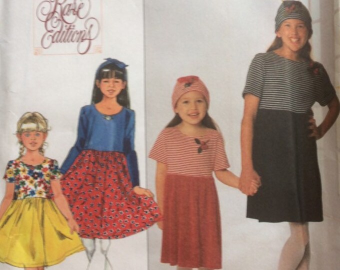Girl's dress and hat Simplicity sewing pattern