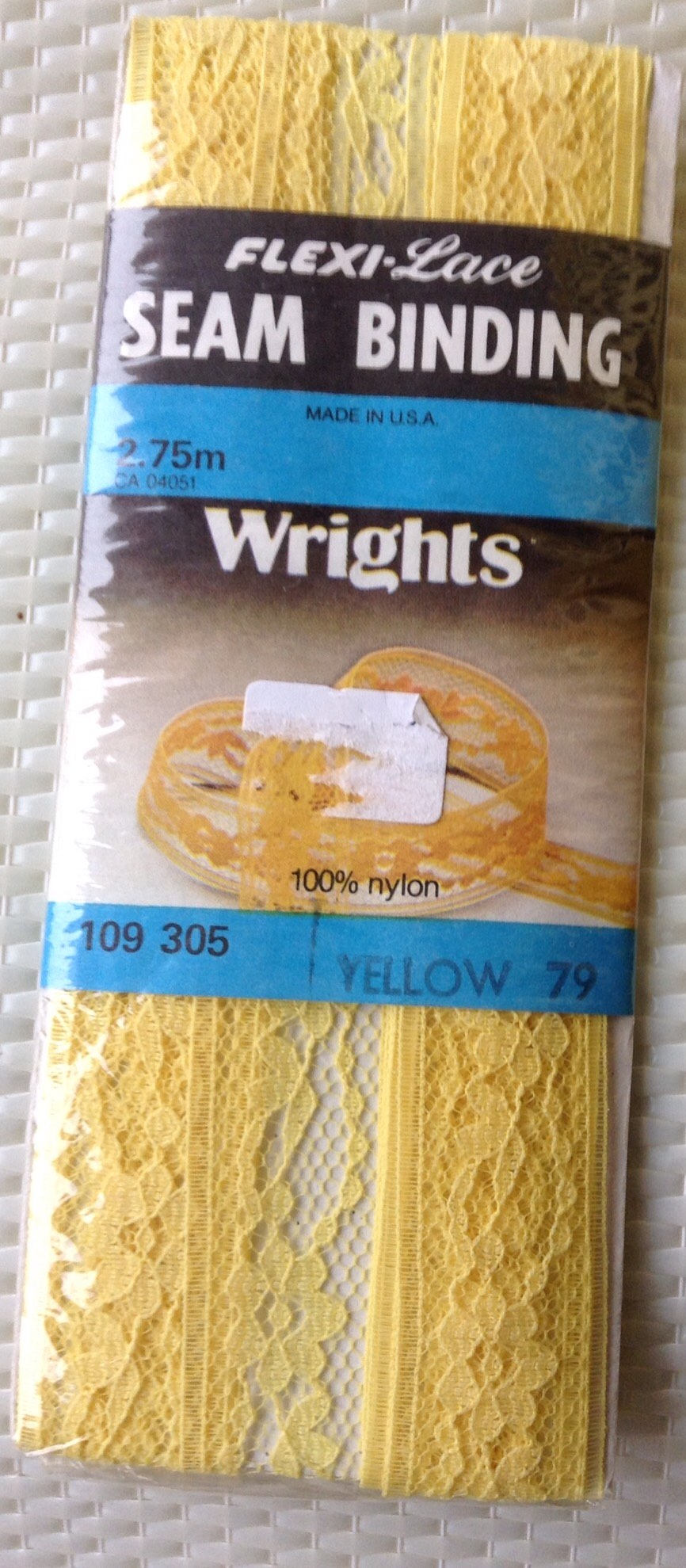 Wrights Flexi Lace Seam bindingyellow