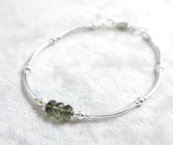 Moldavite Bracelet Dainty Bracelet Genuine Moldavite Power
