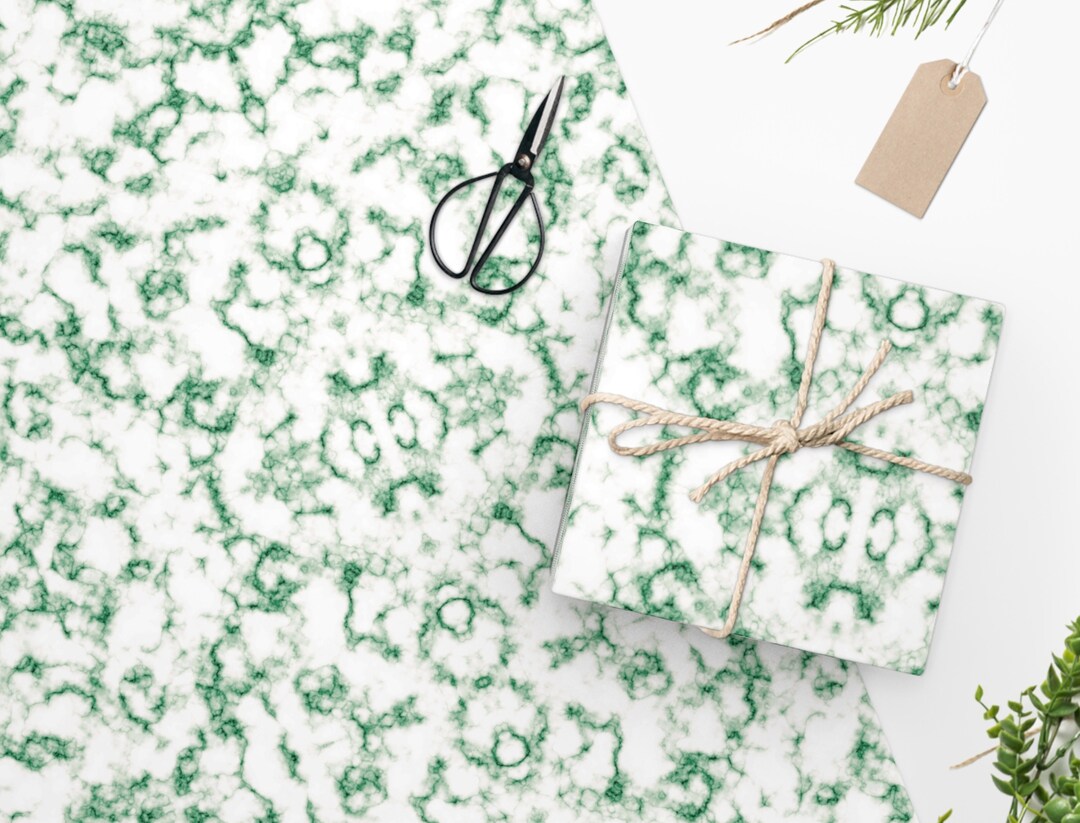 Emerald Green Marble Gift Wrap Green Gift Wrap Christmas Etsy