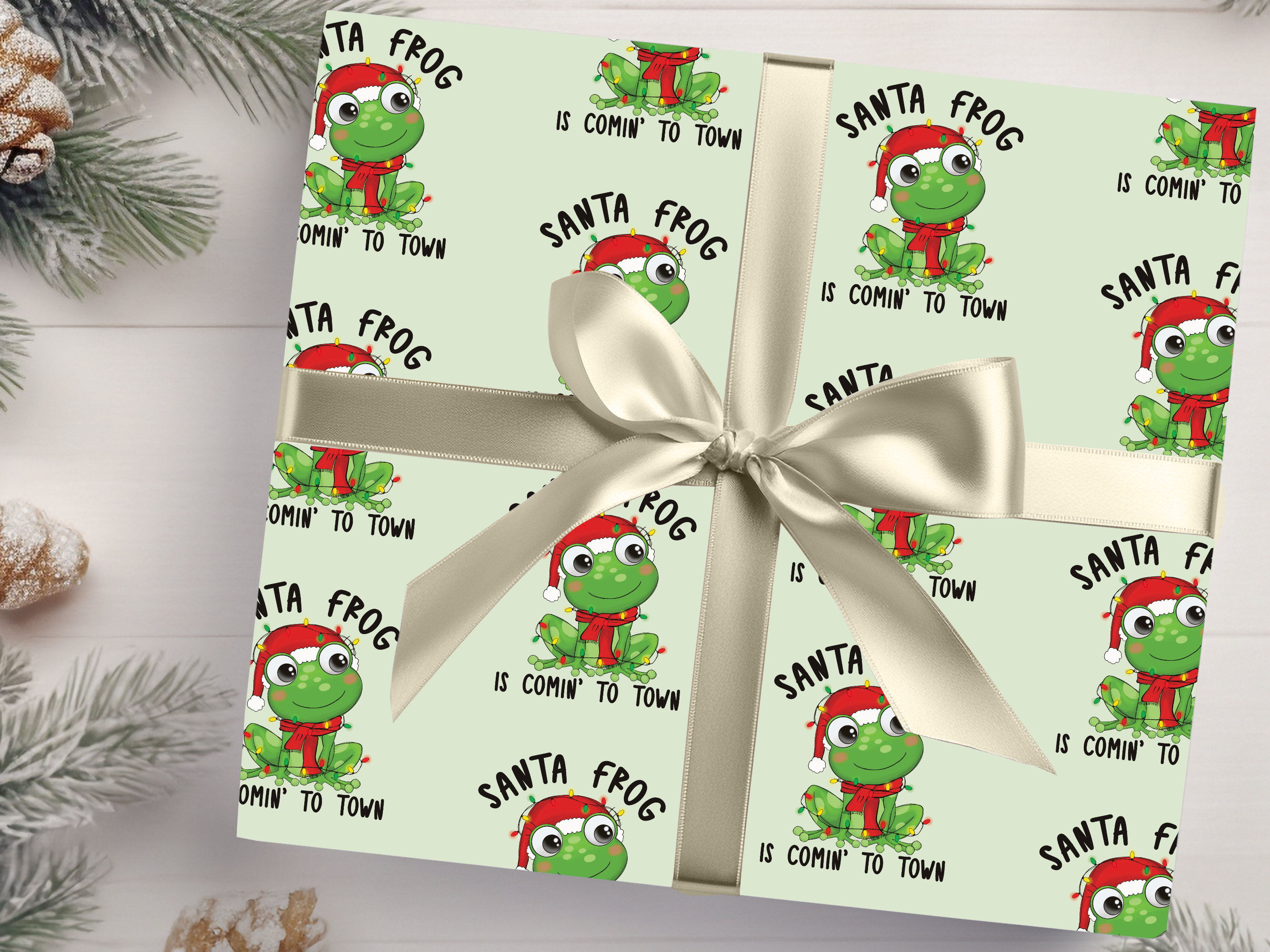 Personalized Christmas Frog Design Christmas Tissue Paper — Potter's  Printing