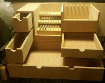 Craft Storage,artists storage,make up storage,desk storage,craft station,paper storage