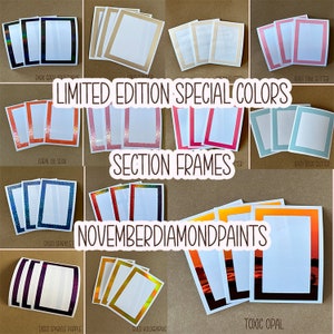 Diamond Painting Section Frames | Limited Edition Special Colors | November Diamond Paints