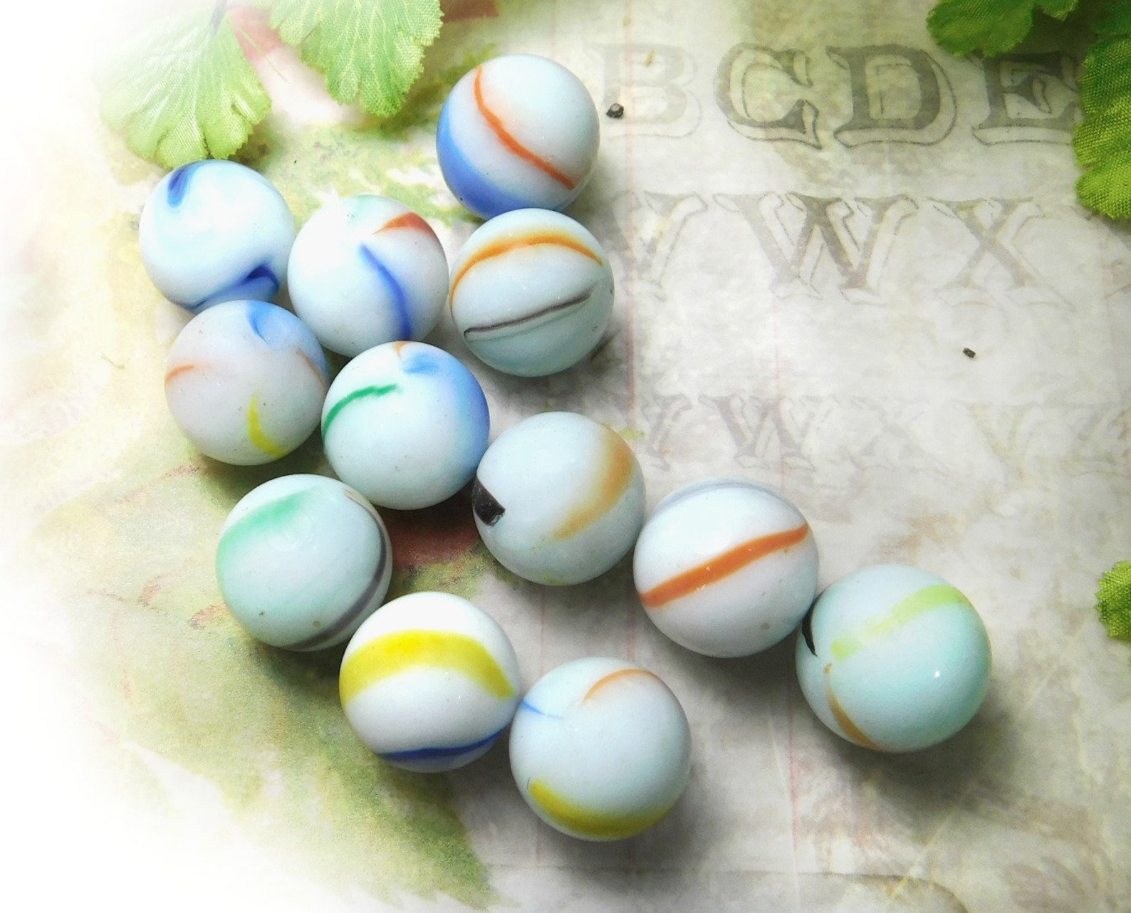 Cat's eye marbles multiple color swirl marble lot Etsy