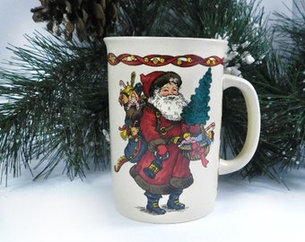 Vintage Christmas coffee mug - Kris Kringle mug - Santa Coffee mug , Christmas Coffee Mug- Hot cocoa mug -Holiday Santa cup -# 10 Christmas