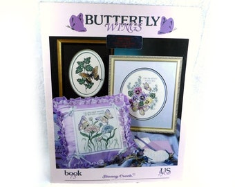 Cross stitch patterns -Butterfly pattern -counted cross pictures patterns - leaflet - cross stitch Butterfly Wings patterns,  - # 46