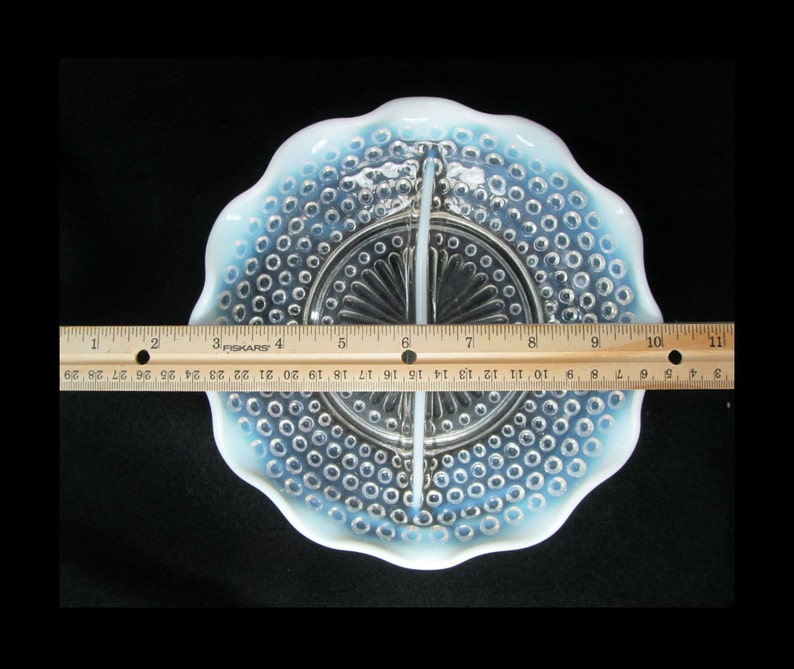 Hobnail Dish Divided Relish Dish 1940's Glass Vintage Etsy