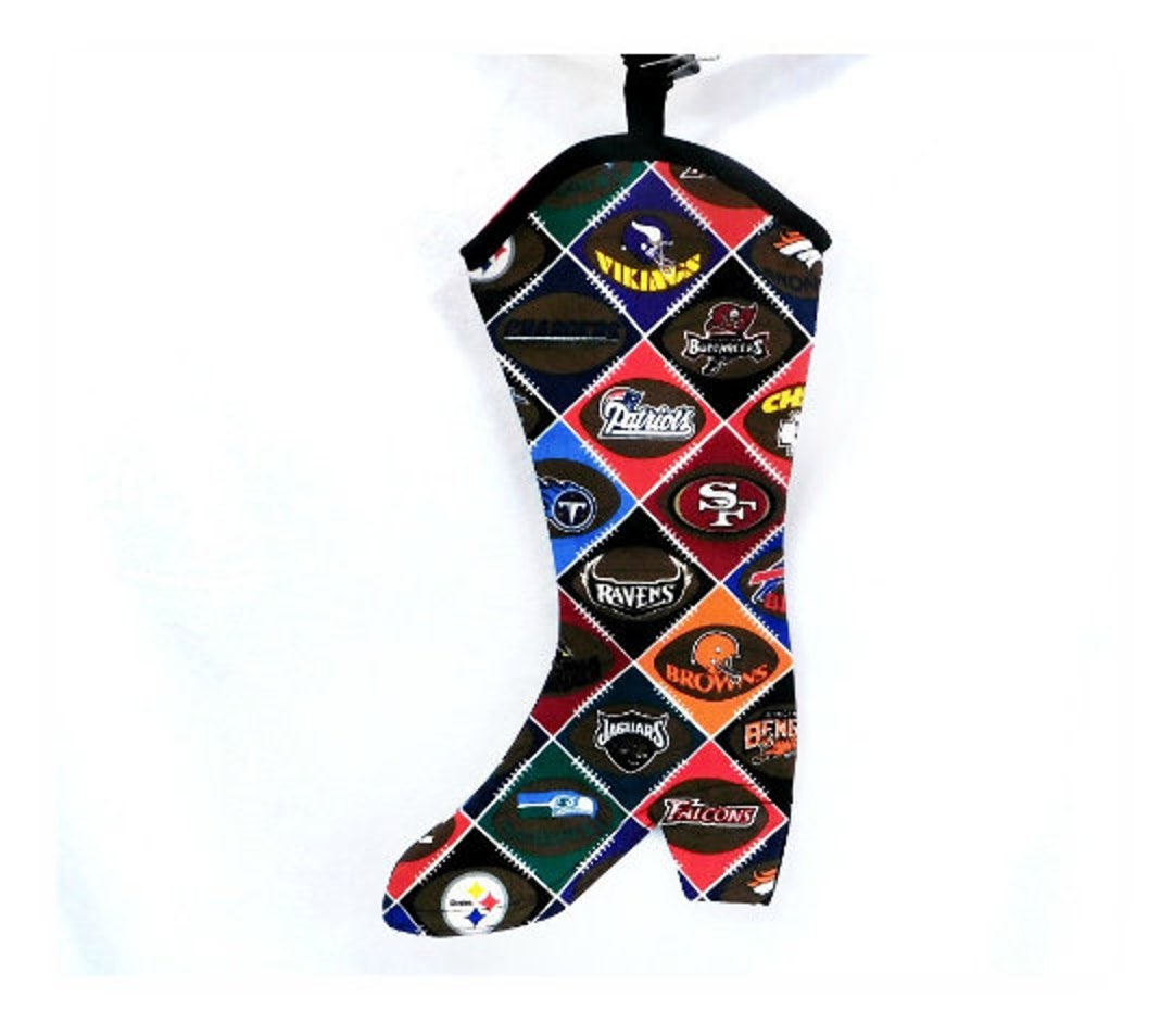 Vintage NFL Football Christmas Stocking dad Stocking NFL Theme Stocking