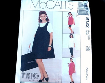 Size 8-10 Maternity dress  tank top  pull-on pants  shorts pattern - Maternity Sewing Pattern -McCall's 8122- Size 8 - 10 - # 19