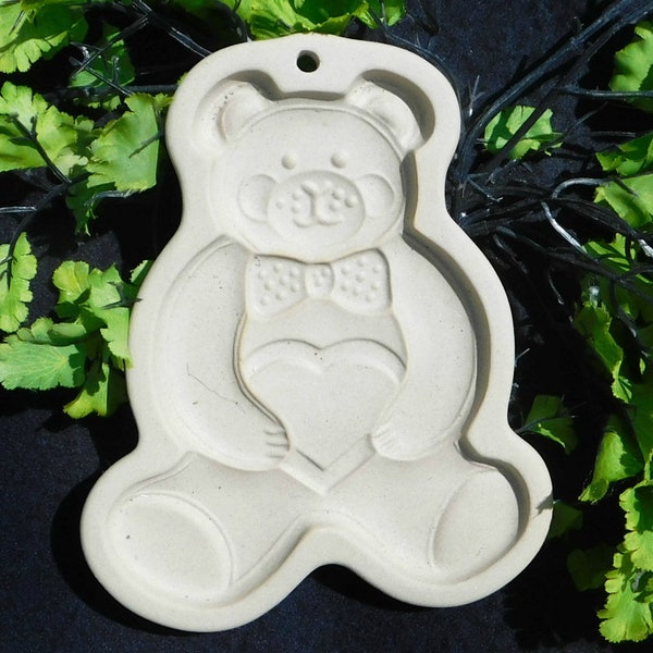 Teddy Bear mold -Vintage Pampered Chef Cookie Mold -  Cookie Art Mold - 1991 Cookie Mold -Brown bag cookie mold -stoneware cookie mold -# 5