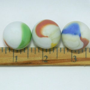 Large Marbles, Shooters, glass marble , Vintage Glass Marble - Agate marbles - marble lot ( 3 ) -  game marbles - # 3