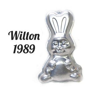 Bunny cake pan Wilton 1989 Cake Pan, Easter Bunny Cake pan Baking Pan Aluminum Baking Mold, Cake To Decorate 14 image 1