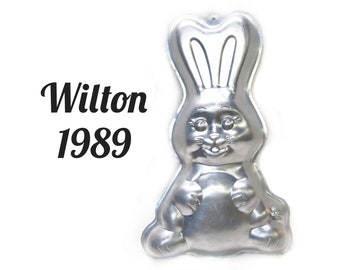 Bunny cake pan -Wilton 1989 Cake Pan, Easter Bunny Cake pan- Baking Pan-  Aluminum Baking Mold, Cake To Decorate # 14