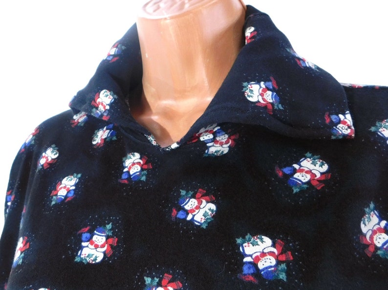 Christmas clothing women shirt Holiday clothing turtleneck,# 4 vintage snowman clothing Christmas turtleneck-black turtleneck