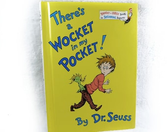 Dr Seuss children book -1974 1st Ed. - "There's a Wocket in my Pocket"  (Bright and Early Books ) - vintage children book- # 56