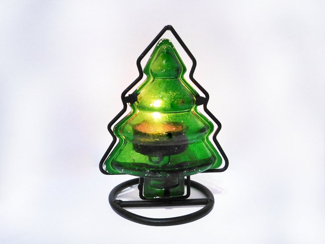 Vintage Christmas Tree Candle Holder christmas Table Decoration xmas
