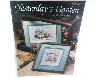 Cross stitch patterns -counted cross pictures patterns -Counted cross stitch leaflet - cross stitch Yesterday's Garden patterns,  - # 43