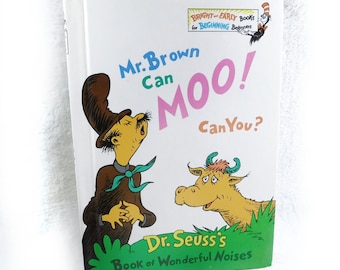 Dr Seuss children book -1970 1st Ed. - "Mr/Brown can MOO can you?"  (Bright and Early Books for Beginning Beginners) - vintage children book